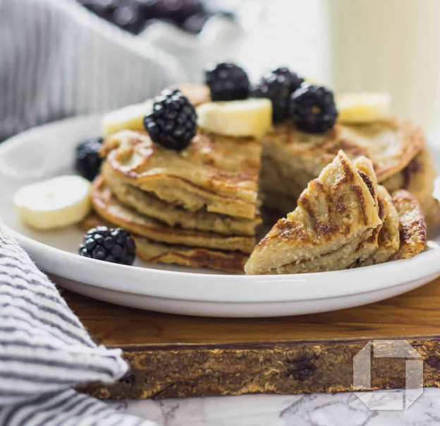 Vegan banana/hafra pönnukökur – geggjaður morgunverður