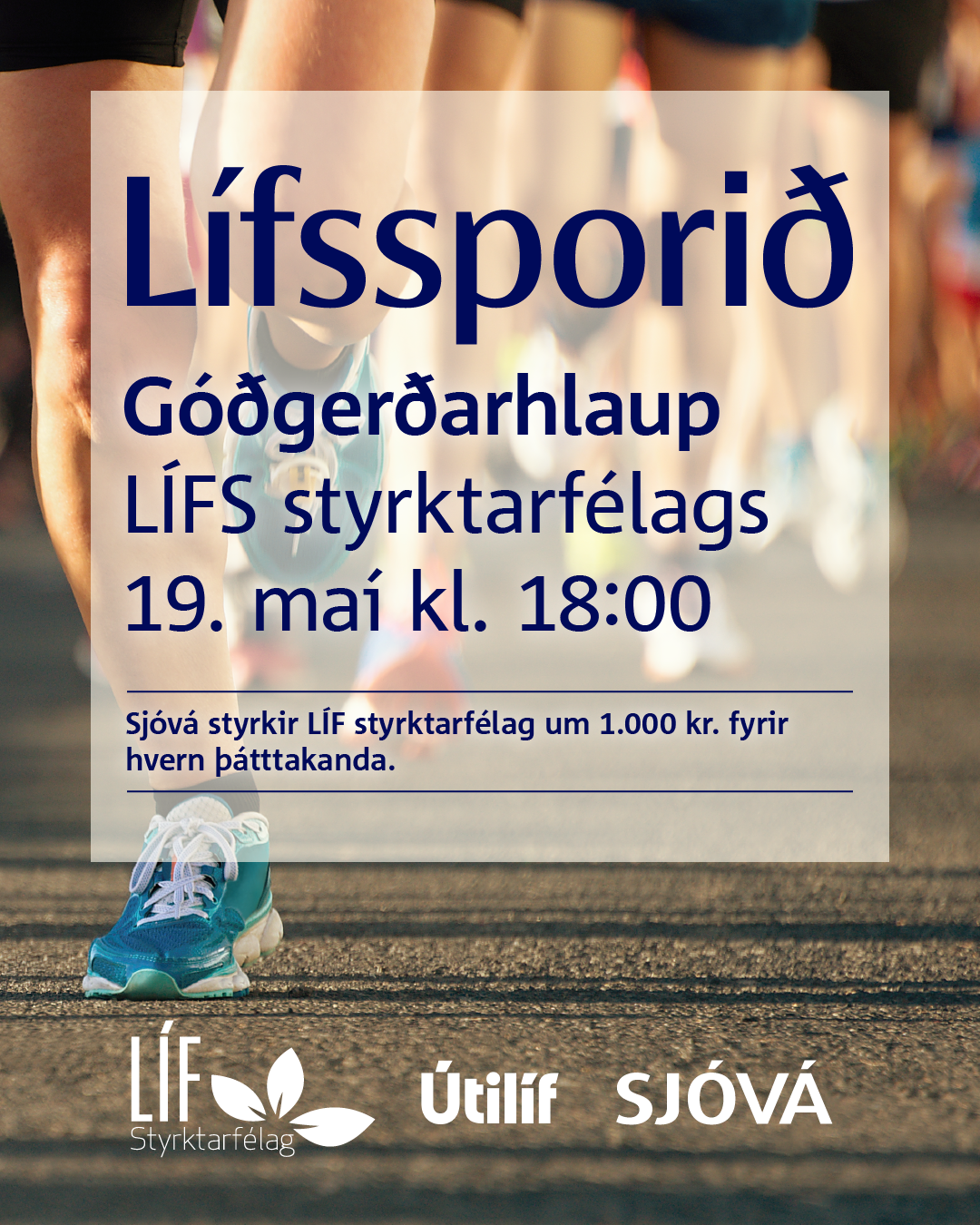 Góðgerðarhlaup með vottaða braut og tímatöku
