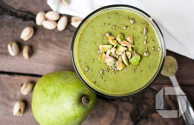 Grænn með Matcha, perum og próteini