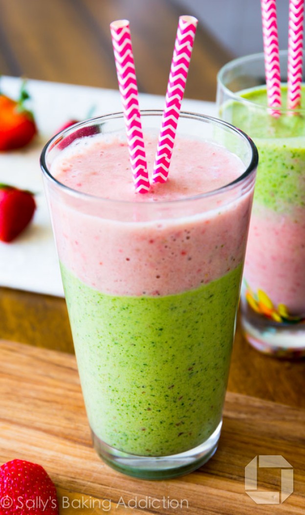 Tvílitur skemmtilegur og öðruvísi smoothie – kraftmikill og fullur af súperfæði